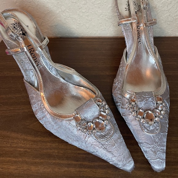 J renee Shoes - J Renee Silver Heels